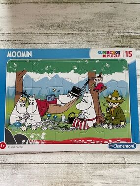 Moomin 15-Piece Kids Puzzle - Green Scenic Design